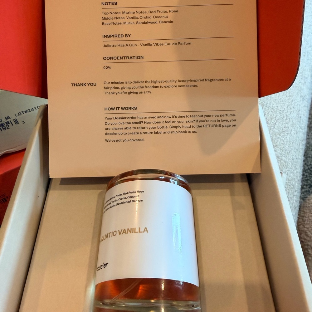 Dossier Aquatic Vanilla Eau de Parfum